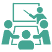 An icon representing training in article about consolidated financial reporting.