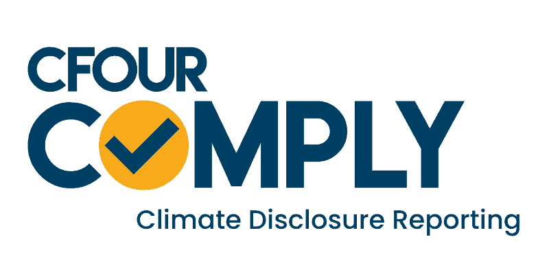 Logo of CFOUR Comply - an XBRL tool for Climate Disclosure Reporting